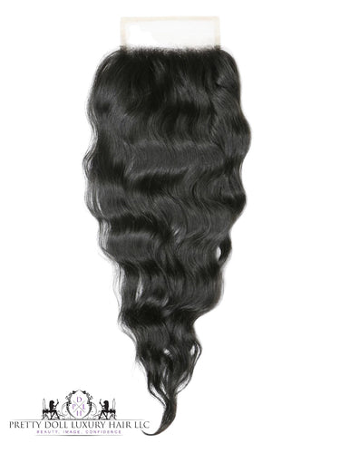 5x5 Raw Virgin Natural Wavy HD Closure